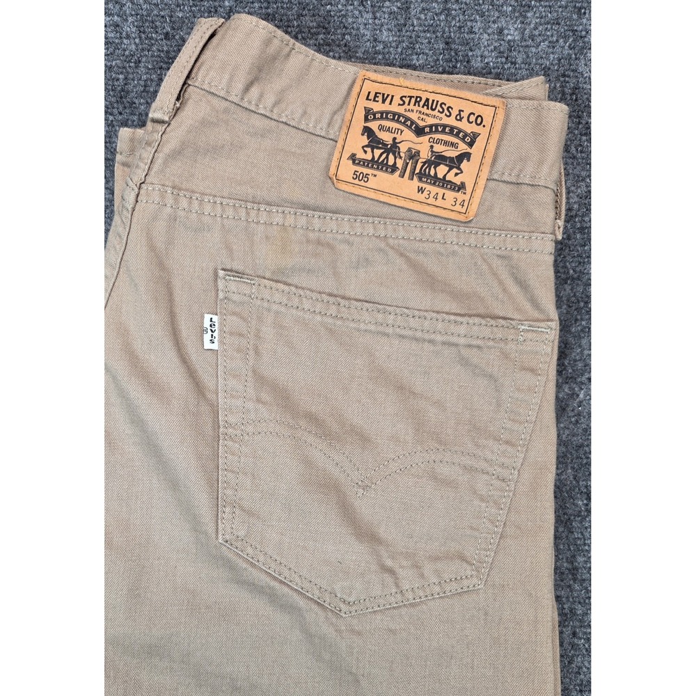Levis‎ 505 Jeans Mens 34x34 Brown